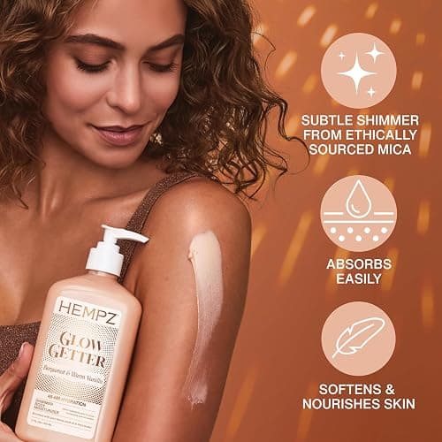 Hempz Glow Getter Body Lotion, Hydrating Moisturizer with Shimmer, 17 oz. thumbnail 5