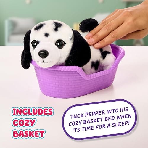 Little Live Pets My Really Real Puppy Mini Pepper The Dalmatian, Interactive Plush Toy with Basket, 20+ Sounds and Reactions, Puppy Toys for Kids thumbnail 5