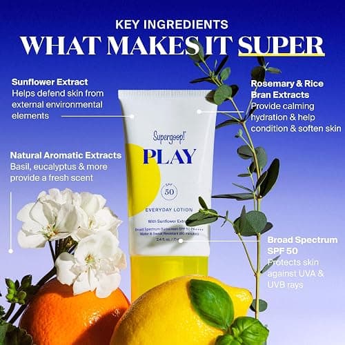 Supergoop! PLAY Everyday Lotion SPF 50 - Broad Spectrum Body & Face Sunscreen - Great for Active Days - Fast Absorbing, Water & Sweat Resistant - 18 fl oz thumbnail 5