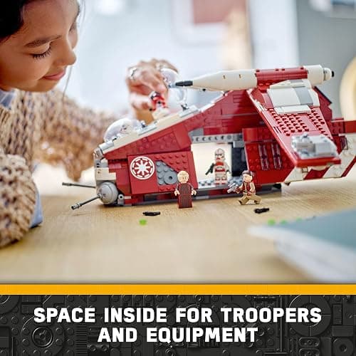 LEGO Star Wars: The Clone Wars Coruscant Guard Gunship 75354 Buildable Star Wars Toy for 9 Year Olds, Gift Idea for Fans Including Chancellor Palpatine, Padme and 3 Clone Trooper Minifigures thumbnail 5