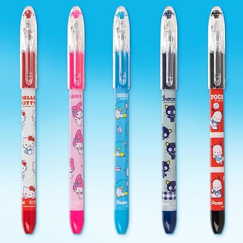 Pentel RSVP Ballpoint Pen, Hello Kitty® and Friends, Limited Edition, Mix 2, 0.7mm Fine Line, Assorted Ink, 5-Pk (BK90HKPF5M1) thumbnail 2