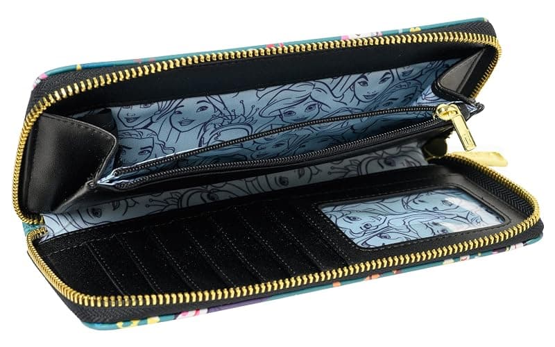 Loungefly Disney Wallet Princess Sidekicks Print Zip Faux Leather Clutch thumbnail 4