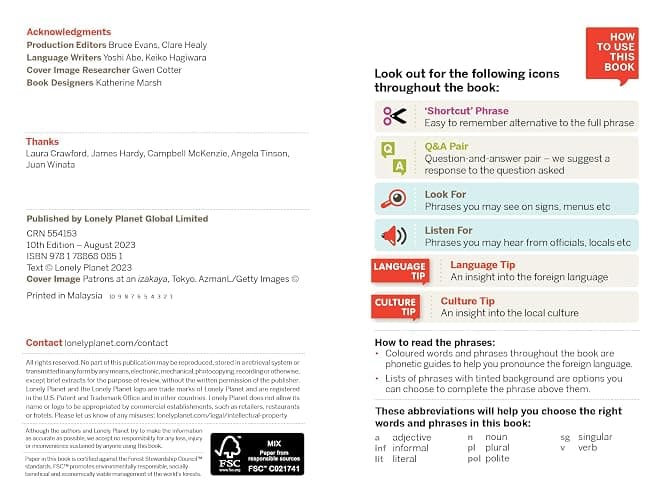 Lonely Planet Japanese Phrasebook & Dictionary: Pocket-Sized Travel Language Guide with 3,500 Words, Essential Phrases, Pronunciation Tips & More thumbnail 2