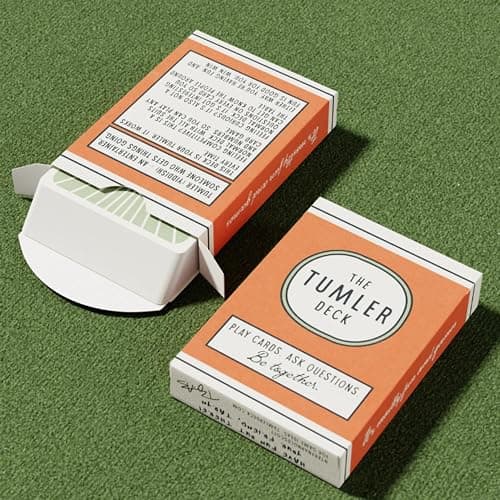 Conversation & Playing Cards – Multi-Purpose Deck with Vintage Design, Thought-Provoking Questions & Conversation Starters for Date Nights, Family Time, Travel, and Game Nights – The Tumler Deck thumbnail 3
