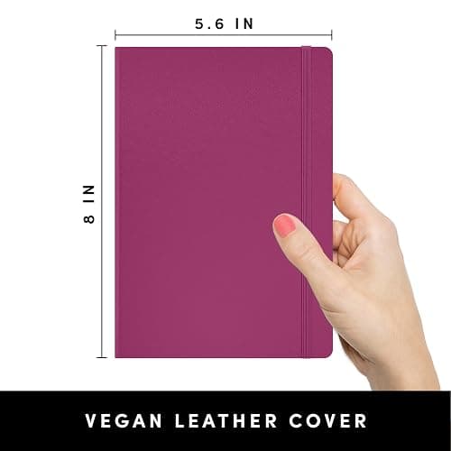 PAPERAGE Blank Journal Notebook, (Raspberry), 160 Pages, Medium 5.6 in x 8 in - 100 GSM Thick Paper – Hardcover Journaling Notebook for Work, School, Note Taking or Sketching thumbnail 2