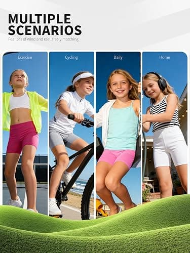 FEOEOR 10 Pack Girls Dance Shorts Cartwheel Toddler Biker Under Dress Multi-Color Kids Bike Shorts Girls Clothes thumbnail 6