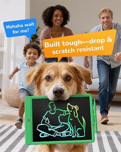KOKODI LCD Writing Tablet, 10 Inch Colorful Toddler Doodle Board Drawing Tablet, Erasable Reusable Electronic Drawing Pads, Educational and Learning Toy for 3-6 Years Old Boy and Girls(Green) thumbnail 8