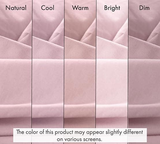 RUVANTI 100% Cotton Percale Sheets Queen, Dusty Rose | Crisp Cooling Summer Bed Sheets, Deep Pocket 14", Soft Peach Finish, Breathable & Durable Hotel-Style, 4 Piece Set thumbnail 8