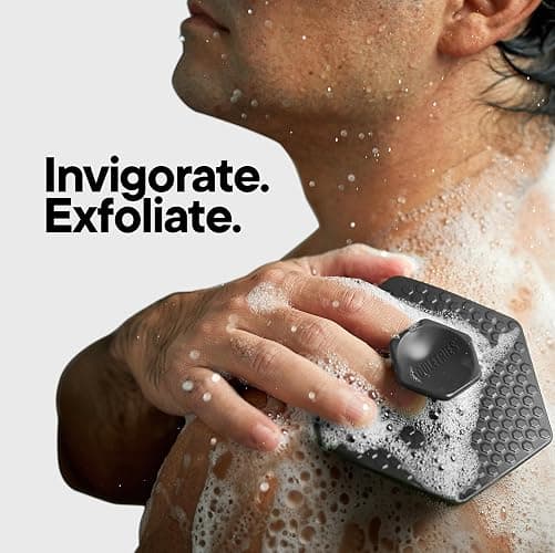 TOOLETRIES Body Scrubber 2.0 – Premium Silicone Scrubber for Cleaning, Exfoliating Your Skin – Extra Long Lather Boosting Bristles with Ergonomic Handle, Long-Lasting & Easy to Clean - Charcoal thumbnail 6