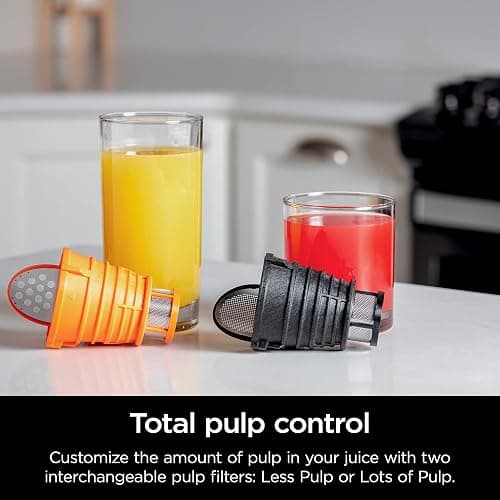 Ninja NeverClog Cold Press Juicer, Powerful Slow Juicer with Total Pulp Control, Countertop, Electric, 2 Pulp Functions, Dishwasher Safe, 2nd Generation, Charcoal, JC151 thumbnail 5