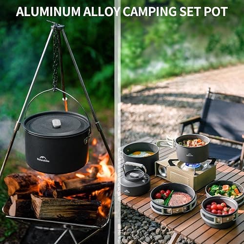Naturehike Camping Cookware Set Mess Kit for Backpacking Gear, Camp Cooking Set, Camping Pots and Pans Set for Outdoor Backpacking Camping Hiking Picnic thumbnail 8