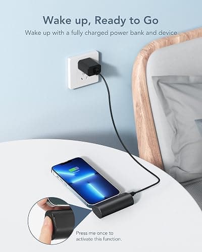 charmast Small Portable Charger for iPhone, Ultra-Compact 20W PD Fast Charging Power Bank 5000mAh, Mini Battery Pack for iPhone 14/14 Pro Max/13/13 Pro Max/12/12 Pro Max/11/XR/X/8/7/6 etc thumbnail 9