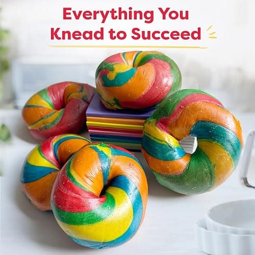 Baketivity Rainbow Bagel Kids Baking Kit with Pre-Measured Ingredients | Create Colorful Bagels using STEM Lessons, Step-By-Step Instructions, Video Guide Perfect for Ages 6–12+ thumbnail 2