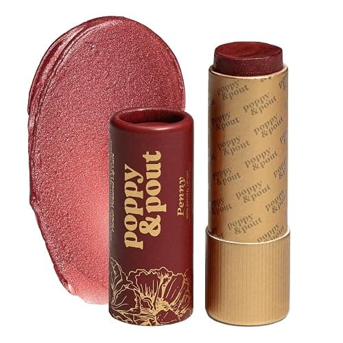 Poppy & Pout All Natural Lip Tint, Cardboard Tube, Hand-Filled, Beeswax, Vitamin E, Coconut Oil, Cruelty Free, All-Natural Shades (Penny) - Image 1
