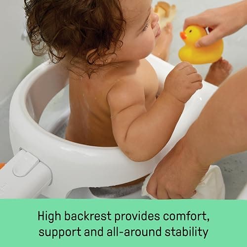 Ingenuity My Bath Seat for Sit-Up Baby Bathing, Sure & Secure Suction Cups, ASTM Safety Tested & Approved, Backrest for Assisted Sitting, Easy Setup & Storage, Gray thumbnail 6