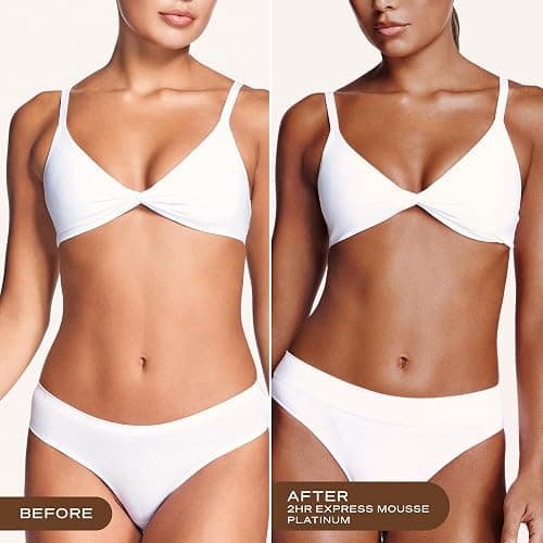 Loving Tan Platinum 2HR Express Self Tanning Mousse, Darkest Shade Yet -Streak Free, Professional Quality Sunless Tanner -5+ Applications per Bottle, Naturally Derived DHA, 4 Fl Oz -Packaging May Vary thumbnail 3