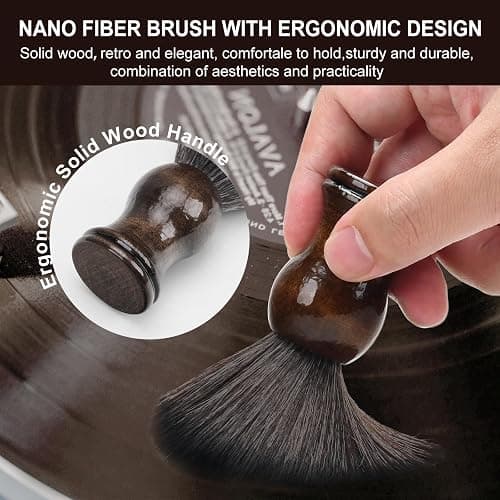 6-in-1 Vinyl Record Cleaning Kit | Vinyl Record Cleaner Kit – Includes 2in1 Velvet Microfiber Brush, Soft Antistatic Nano Fiber Brush, Cleaning Liquid, Duster & Stylus Brush, Storage Box, for Records thumbnail 3