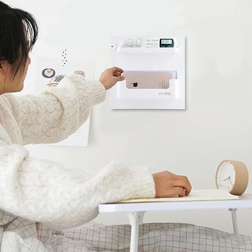 EHKIT Bedside Shelf Accessories Organizer- Wall Mount Self Stick On,Ideal for Glasses,Remote,Earphone, Cell Phone Charger,Manicure Kit thumbnail 2