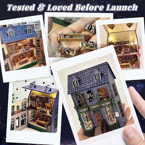 Flever Dollhouse Miniature DIY House Kit Creative Room with Furniture for Romantic Valentine's Gift (Magic Store) thumbnail 6