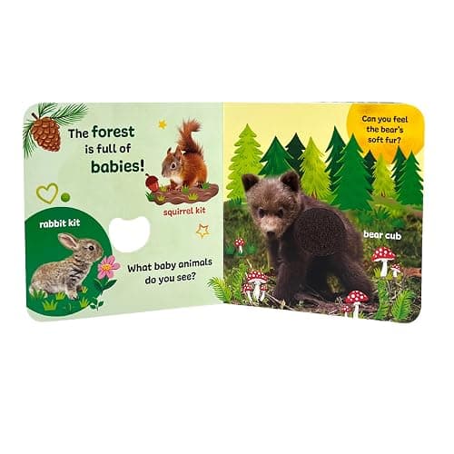Touch & Feel: Forest Babies - Board Book for Toddlers With Peek-Through Holes thumbnail 6