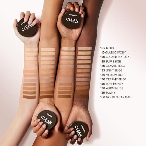 COVERGIRL - Clean Invisible Pressed Powder, Lightweight, Breathable, Vegan Formula, Talc- and fragrance-free - Golden Caramel - 180 thumbnail 3