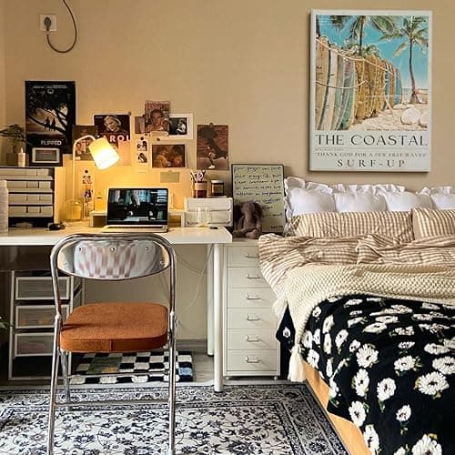 Generic Beach Prints Canvas Wall Art Summer Posters Seascape Gallery Coastal Prints Theme Pictures Wall Decor Teen Girls Room Decor Canvas printed Poster 11x14in Frame Wall Art thumbnail 4