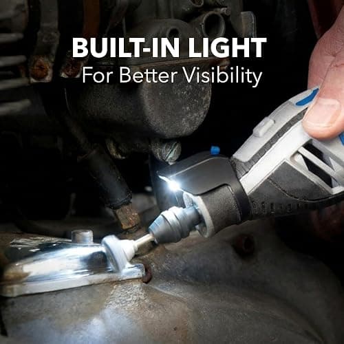 Dremel 4300-5/40 Rotary Tool Kit with Pivot Light and 40 Accessories | 5 Attachments, 40 Accessories, Pivot Light, Variable Speed, 1.8 Amp Motor, Cutting, Sanding, Polishing thumbnail 6