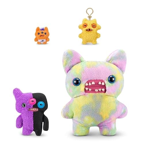 Fuggler Misfit Monsters 23 cm Series 1 by Zuru, Funny Ugly Monster Plush Toy (Reeko & Annoyed Alien - Purple & Black) thumbnail 5