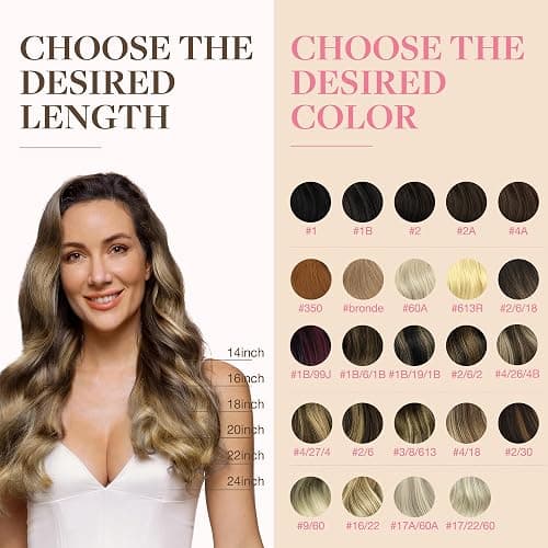 GOO GOO Tape in Hair Extensions Human Hair, 1000 Pure Platinum Blonde, 20inch 50g 20pcs, Skin Weft Seamless Invisible, Silky Straight with Thick Ends, Remy Human Hair thumbnail 7