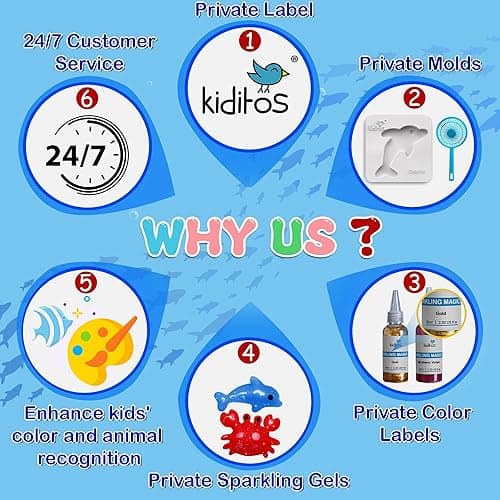 Kiditos Magic Water Elf Toy Kit–Squishies for Kids, 10 Gels & 6 Molds, Magic Gel Water Pets Sensory Toy, Fun DIY Craft Kit, Party Favors, Birthday & Christmas Gifts for Kids Ages 3+ thumbnail 8