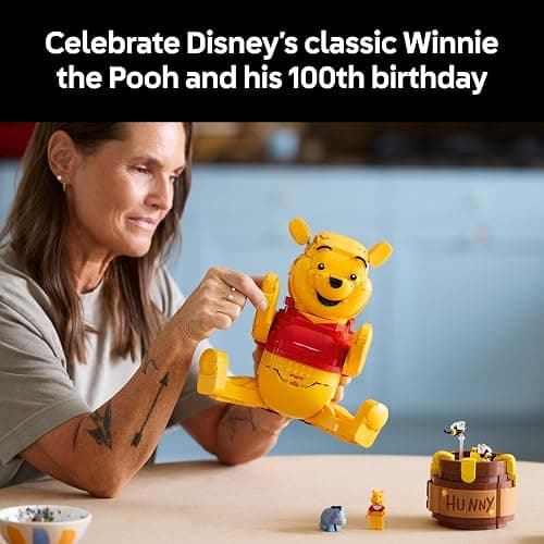 LEGO | Disney Winnie the Pooh - Building Set for Adults - Display Model w/Honey Pot, Collectible Minifigure & Eeyore Figure - DIY Nostalgic Gift Idea for Fans - 43300 thumbnail 4