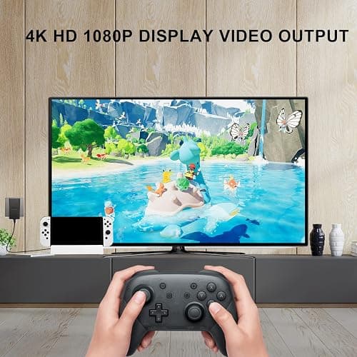 KEKUCULL TV Docking Station for Switch,Docking Station with 4K 1080P HD Adapter and USB 3.0 Port,Replacement for Official Switch Dock(White) thumbnail 8