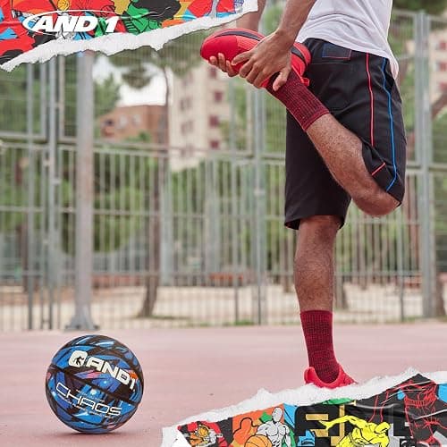 AND1 Chaos Basketball: Official Regulation Size 7 (29.5 inches) Rubber - Deep Channel Construction Streetball, Made for Indoor Outdoor Basketball Games thumbnail 4