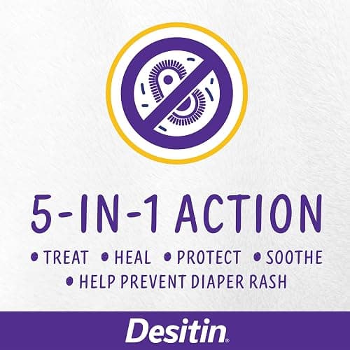 Desitin Maximum Strength Paste, 40% Zinc Oxide Paste, Diaper Rash Healing Ointment for Immediate Relief, Dermatologist Pediatrician Tested, Helps Heal Diaper Rash, Protects Up to 12 Hours, 4.8 Oz Tube thumbnail 4