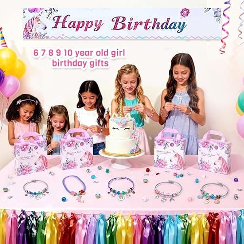 COO&KOO Girls Charm Bracelet Making Kit: Unicorn Jewelry Making Kit Gifts Crafts for Girl 8-12 A Perfect Girls Toy for Ages 6 7 8 9 10 Girl That Imagination Self-Expression and Inspires Creativity thumbnail 5