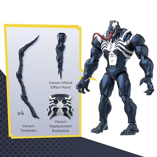 BLOKEES Champion Class - Marvel Rivals - Venom - 185 Pieces Model Kit - 6 Inch - 90 Points of Articulation - Assembly Required - No Tools - No Cutting - No Glue - No Paint - Age 14+ thumbnail 12