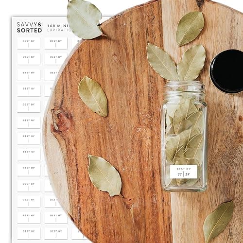 Expiration Date Pantry Labels, 160 Waterproof Food Expiration Date Label for Containers, Kitchen Stickers for Food Freshness, Use by Meal Prep Labels, Best by Write On Labels thumbnail 6