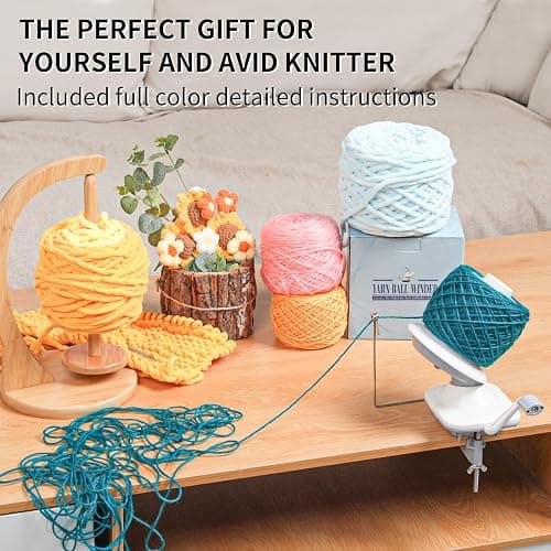 SPEENSUN Yarn Winder, Yarn Winder for Crocheting, 3.5 OZ Easy-to-Install and Efficiently Yarn Ball Winder with Lower Noise, Yarn Spinner for Crochet and Knitting Lover for Yarns Below Size 5 thumbnail 6