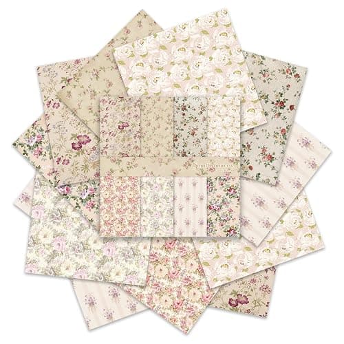 PRSTINCOL Scrapbook Paper,16 Sheets 5.8x5.8 Inch Vintage Floral Style Scrapbook Supplies,Single-Sided Vivid Origami Decoupage Paper for DIY Crafts, Card Making, Art Journaling thumbnail 3