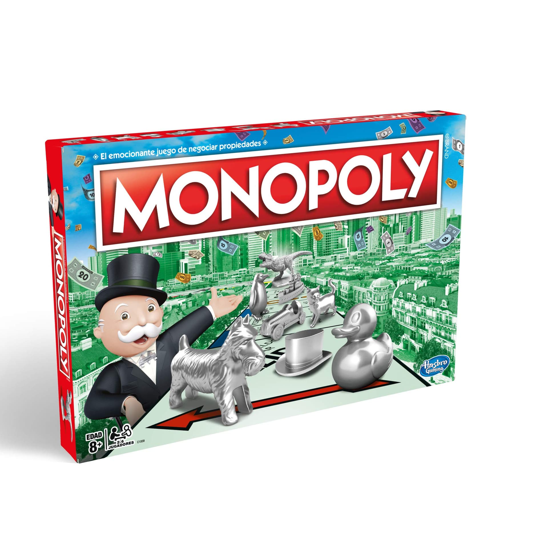 Hasbro Gaming Monopoly - Juego de Mesa de Negociar Propiedades con Bandeja de Almacenamiento y Tokens Grandes para 2 a 6 Jugadores a Partir de 8 años - Regalos de Navidad y Reyes Magos thumbnail 3