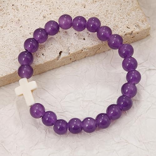 BOMAIL 3PCS WWJD Bracelets for Women Men - Faith Cross Bracelets Set What Would Jesus Do Bible Verse Wristband Bracelets Religious Inspirational Jesus Christian Jewelry Gifts thumbnail 6