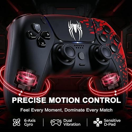 EYZPWE Wireless Controller for PS5 Controller, with Dual Vibration/Motion Sensor/Screenshot/3.5mm Audio Jack, Compatible with PS5/Pro/Slim Console thumbnail 3