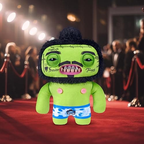 Fuggler Fugg Stars 9-Inch Plush Toy (Rhymer Mcslimer) by ZURU – Funny Ugly Monster Stuffed Animal with Human-Like Teeth, Collectible Plush for Kids, Tweens, Teens, Adults & Plush Fans thumbnail 2