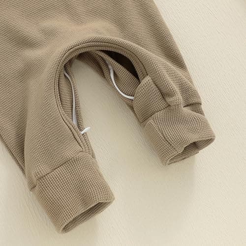 Newborn Knit Romper Hat 2 Pieces Button Up Footed Jumpsuit Baby Boy Clothes Photography Coming Home Outfit thumbnail 5