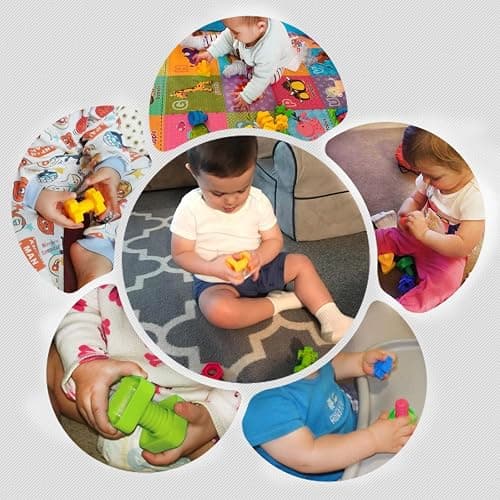 TOMYOU 32 pcs Shapes Nuts and Bolts Stacking Toys - STEM Color Sorting Learning Games - Montessori Building Kids Matching Game for Preschoolers - Construction Fine Motor Skills for Kids thumbnail 7