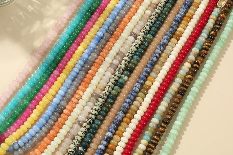 ROISE LADY Beaded Natural Stone Necklaces for Women Choker Gemstone Bead Summer Beach Jewelry Necklace thumbnail 6