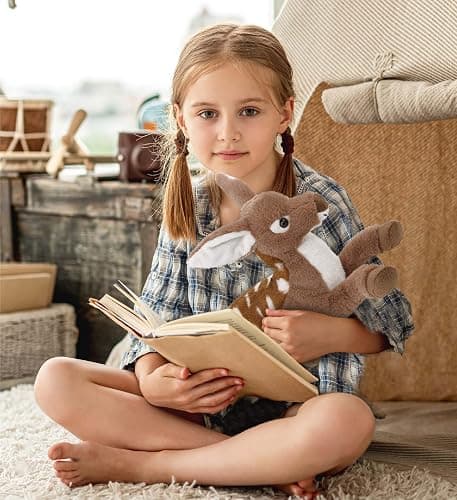 DolliBu Fawn Deer Super Soft Stuffed Animal, Cute Realistic Deer Stuffed Animals for Girls, Boys, Adults Animal Gifts, Kids Nursery Decor for Newborn, Cuddly Soft Baby Plush Toys - 10 Inches thumbnail 7