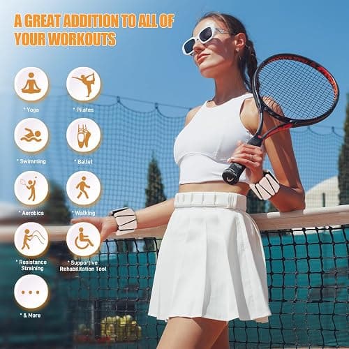 BECOJADDE Ankle Weights Set of 2 (1 lb/2 lb/3 lb Each) Adjustable Wrist Weights for Women Men Wearable Arm Leg Weight for Pilates, Running, Walking, Workout, Yoga thumbnail 7