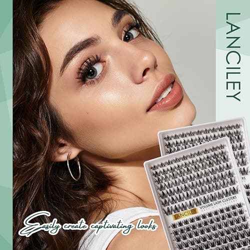 Lash Clusters 154pcs Lashes 10-18mm Eyelash Clusters Kit Natural Eyelashes DIY Cluster Eyelash Extensions Thin Band Cluster Lashes False Eyelashes Lash Extension Kit wth Bond & Seal & Remover-M34+M31 thumbnail 5