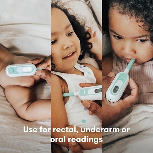 Frida Baby 3-in-1 Rectal, Underarm & Oral Thermometer for Kids, Digital Baby Thermometer for Infants, Toddlers, & Kids, Quick & Accurate Temperature Check, Includes Carrying Case for Storage thumbnail 3